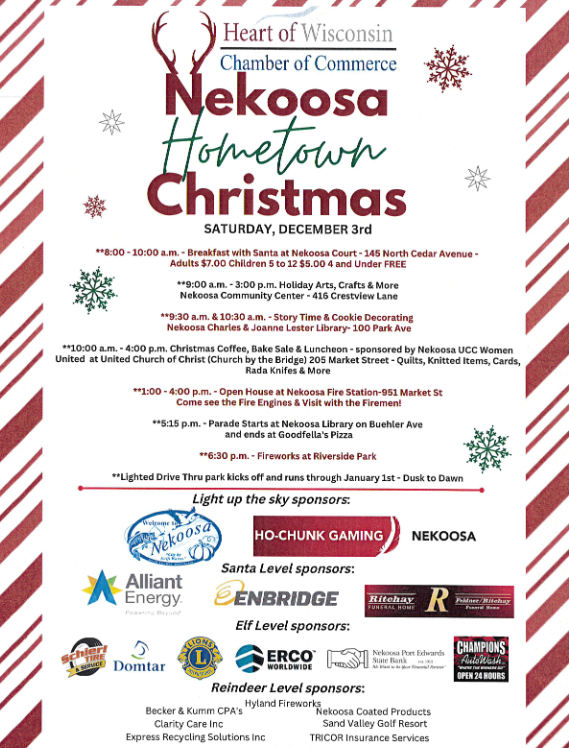 Nekoosa Hometown Christmas Flyer